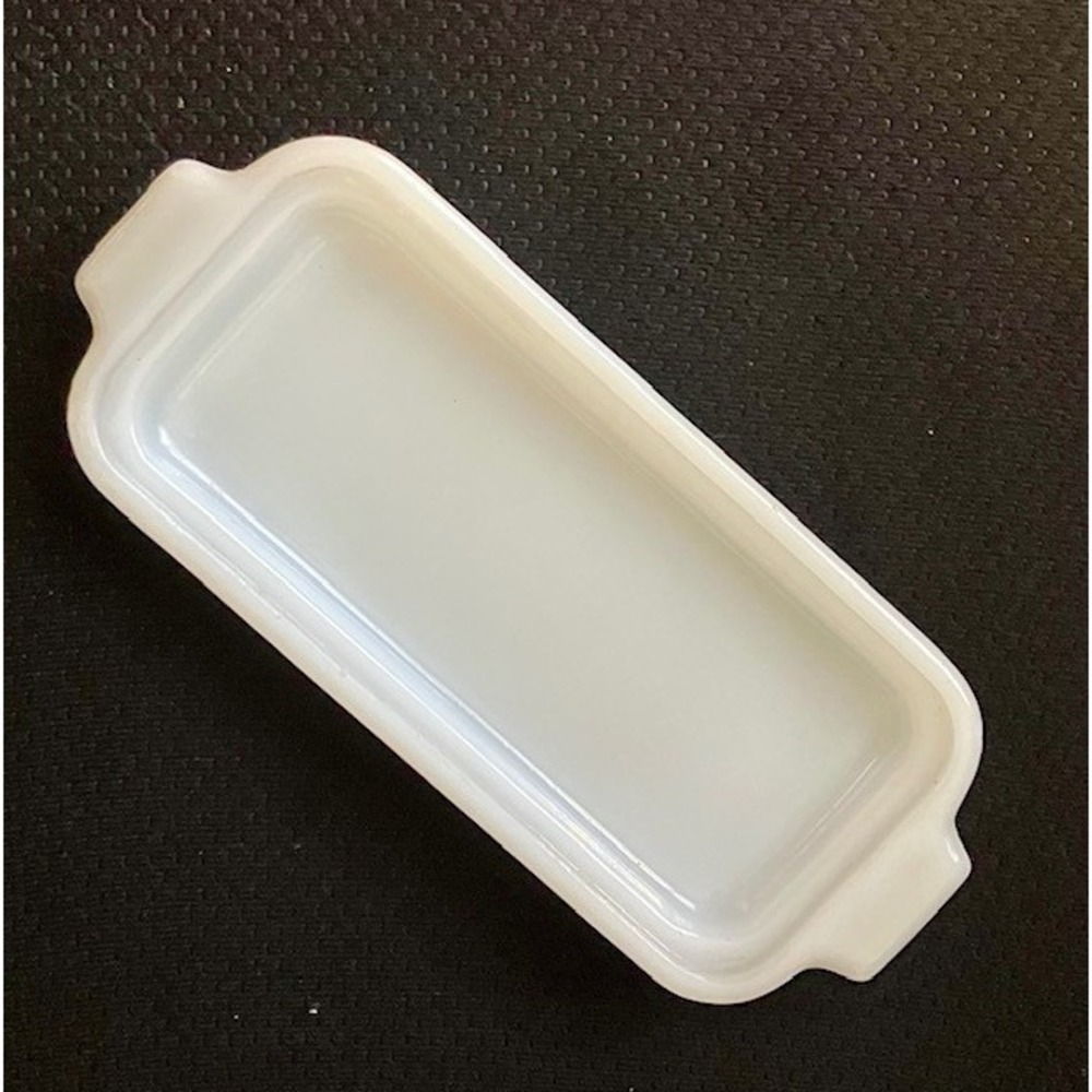Vintage Fire King White Butter Dish Bottom ONLY Marked FIRE KING